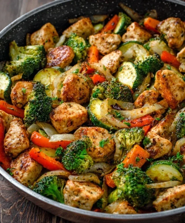 Healthy Chicken and Vegetables Skillet