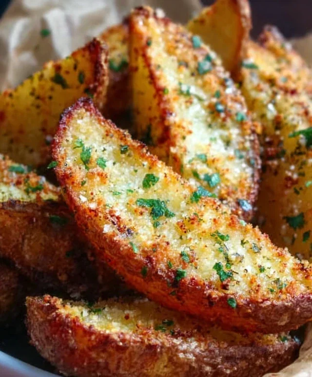 Baked Garlic Parmesan Potato Wedges