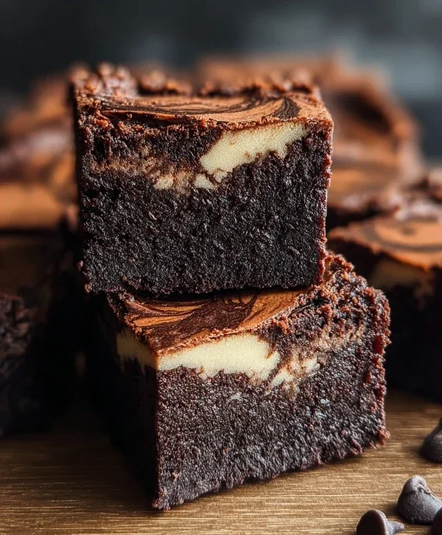 Dark Chocolate Cheesecake Brownies