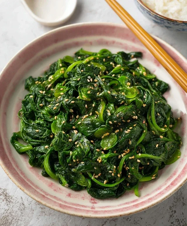 Korean Spinach Side Dish (Sigeumchi Namul)