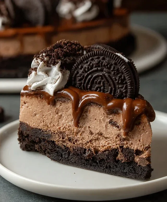 No Bake Oreo Nutella Cheesecake