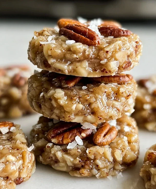 No Bake Pecan Coconut Praline Cookies