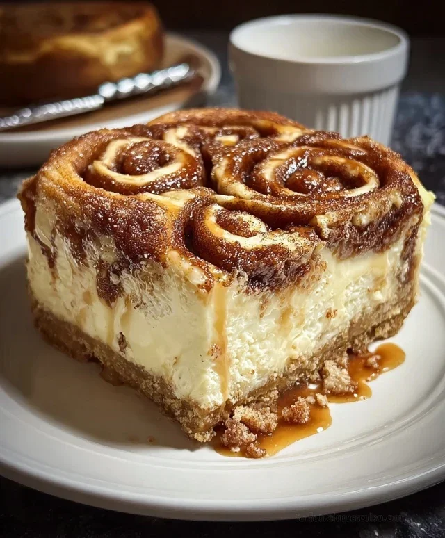 Cinnamon Roll Honeybun Cheesecake