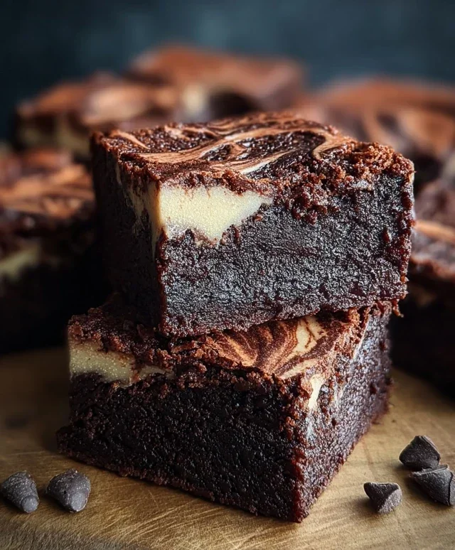 Dark Chocolate Cheesecake Brownies