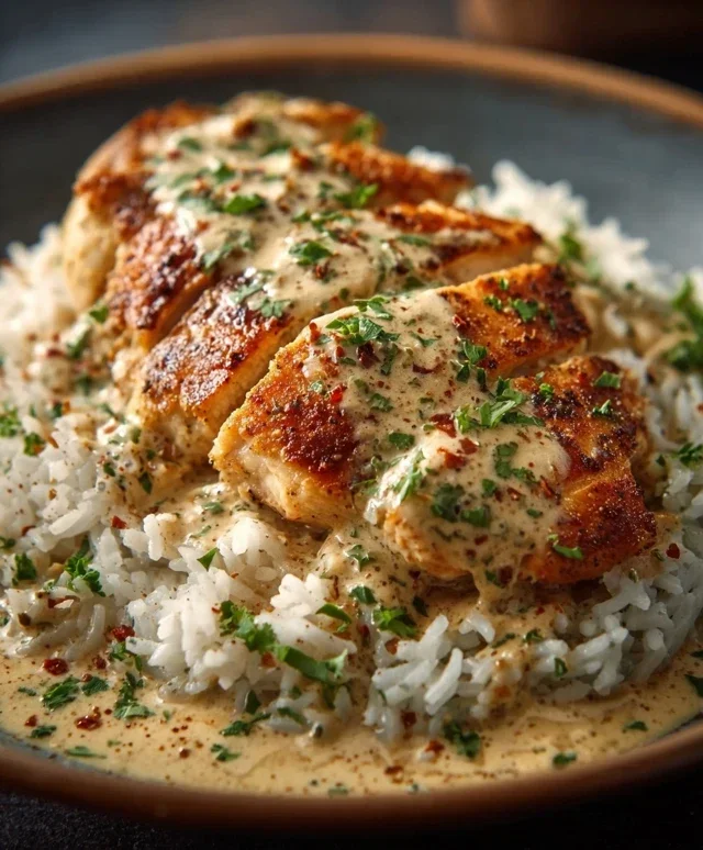 High Protein Creamy Cajun Chicken Rice