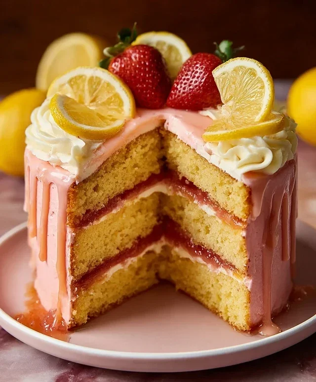 Strawberry Lemonade Cake