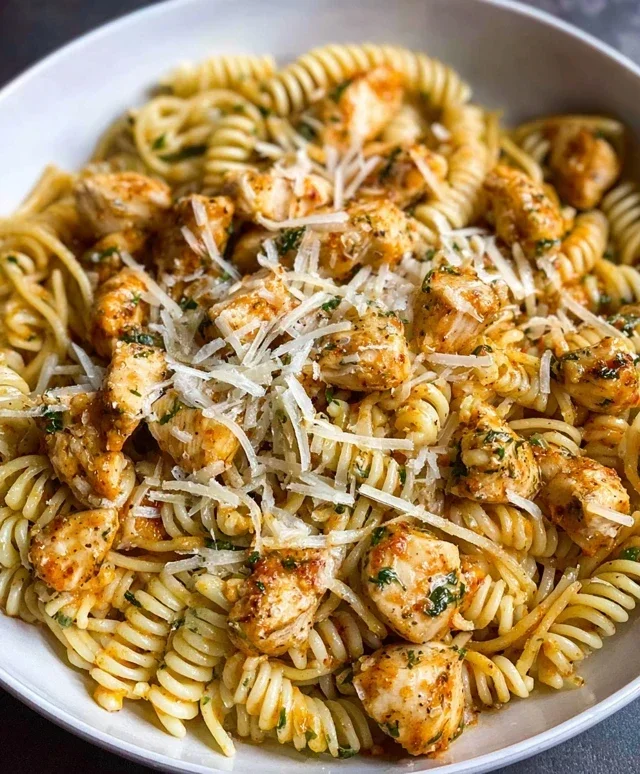 Healthy Garlic Parmesan Chicken Pasta