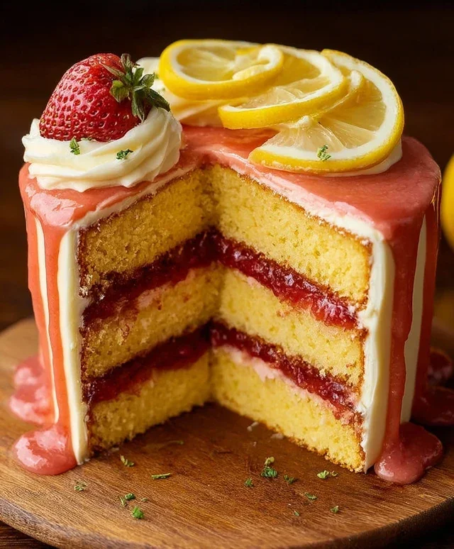 Strawberry Lemonade Cake