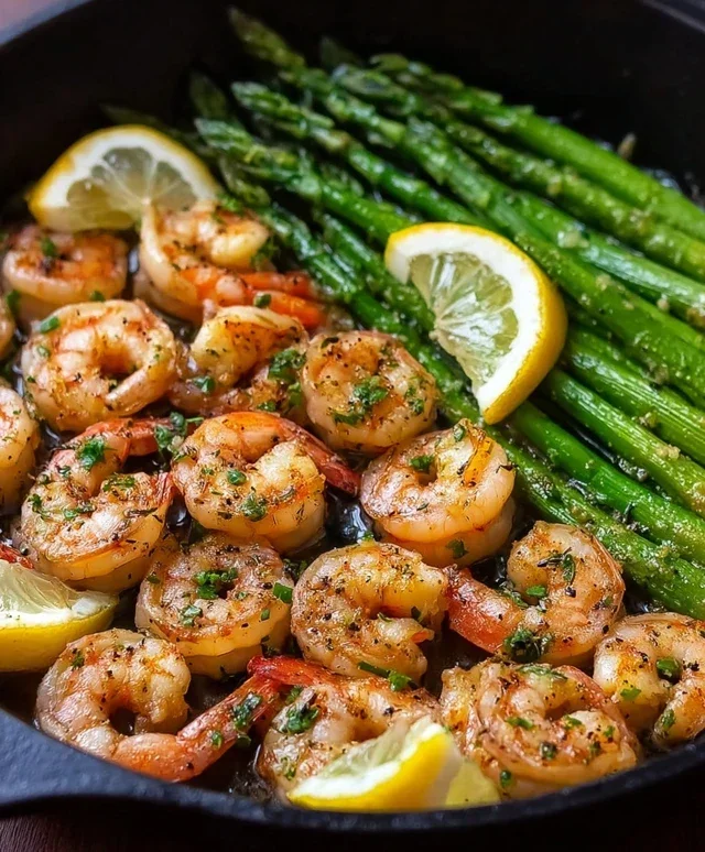 Lemon Garlic Shrimp and Asparagus (20-Minutes)