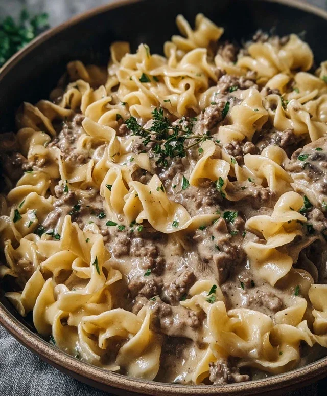 Ground Beef Stroganoff