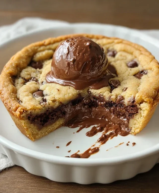Deep Dish Nutella Cookie Pie
