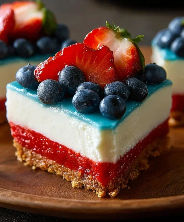 No Bake Patriotic Cheesecake