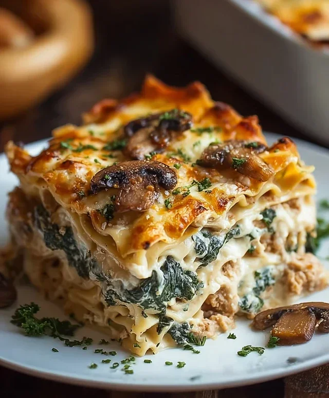 Mushroom And Spinach Lasagna Recipe