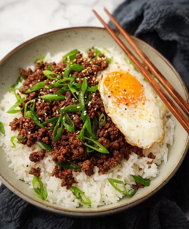 Korean Ground Beef Bowl (25-Minutes)