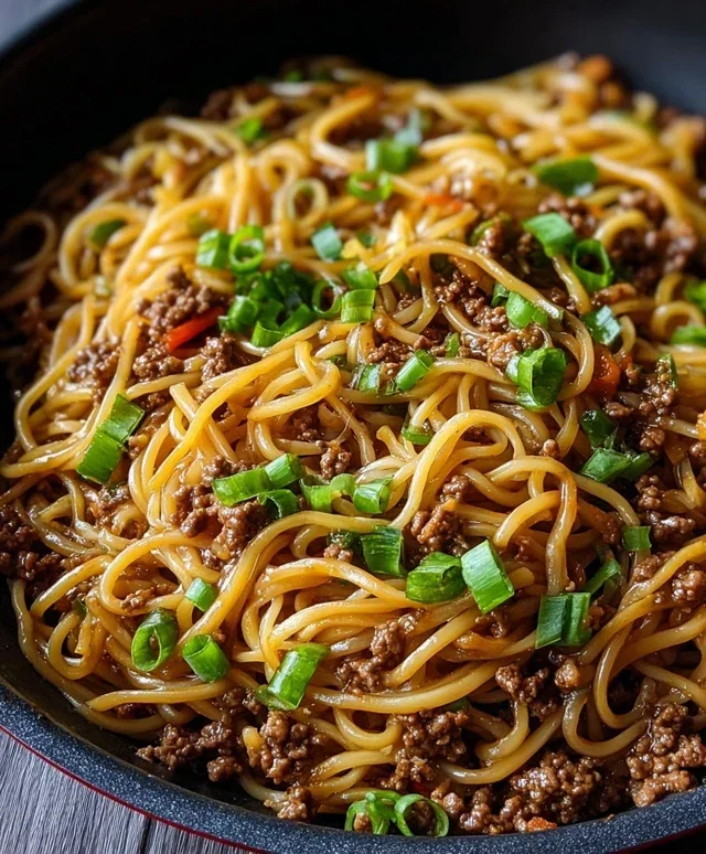 Asian Ground Beef Noodles
