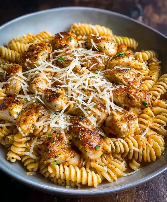 Healthy Garlic Parmesan Chicken Pasta