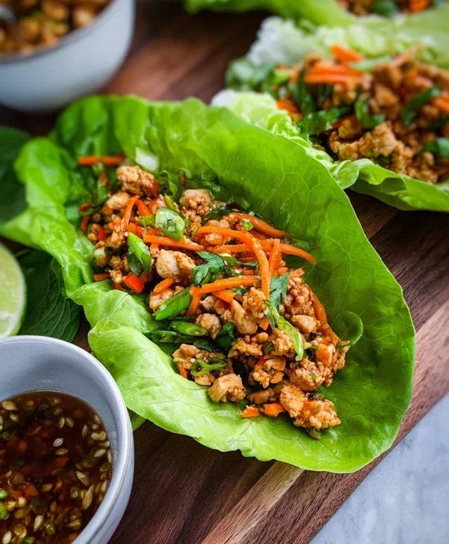 Thai Chicken Lettuce Wraps