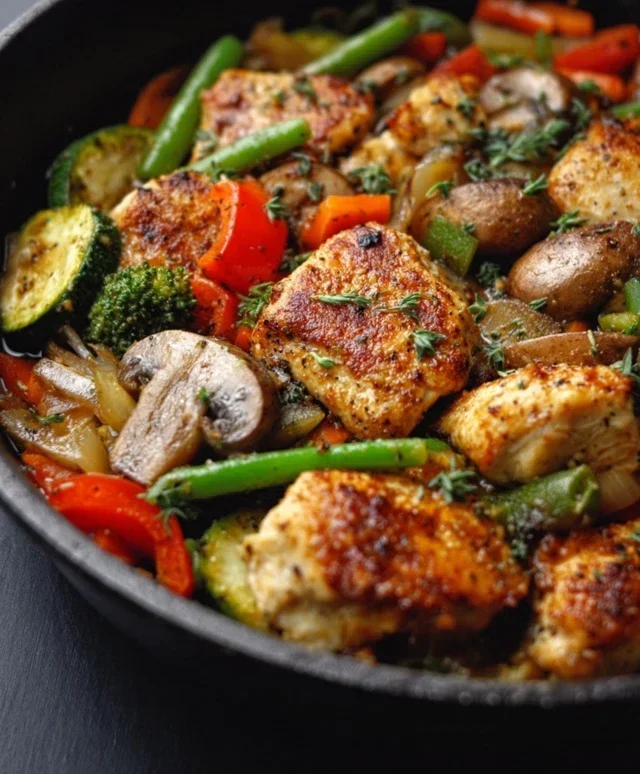 Healthy Chicken and Vegetables Skillet