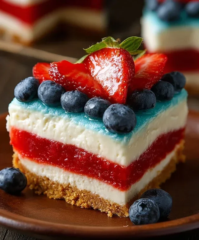 No Bake Patriotic Cheesecake