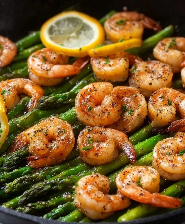 Lemon Garlic Shrimp and Asparagus (20-Minutes)