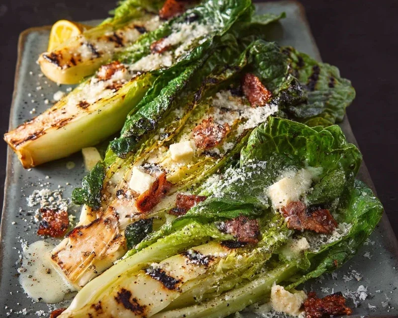 Grilled Romaine Caesar Salad Recipe
