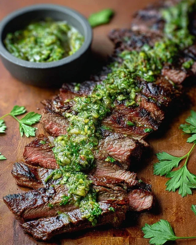 Skirt Steak Marinade Recipe with Chimichurri Recipe
