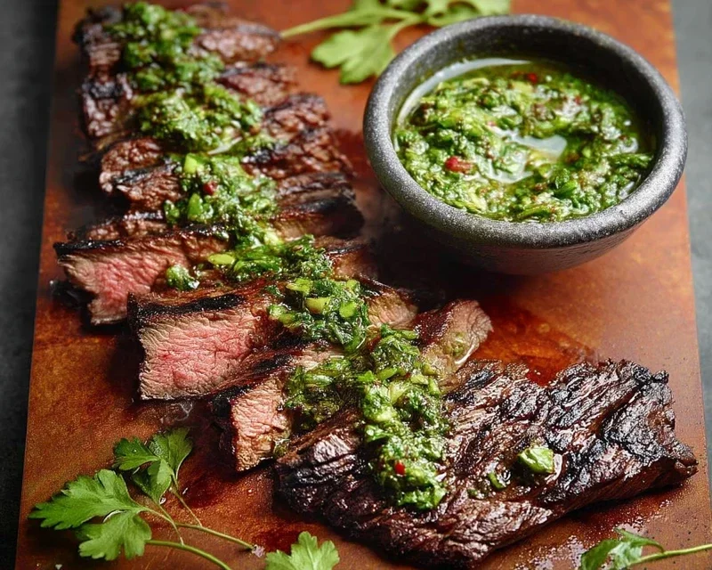Skirt Steak Marinade Recipe with Chimichurri Recipe