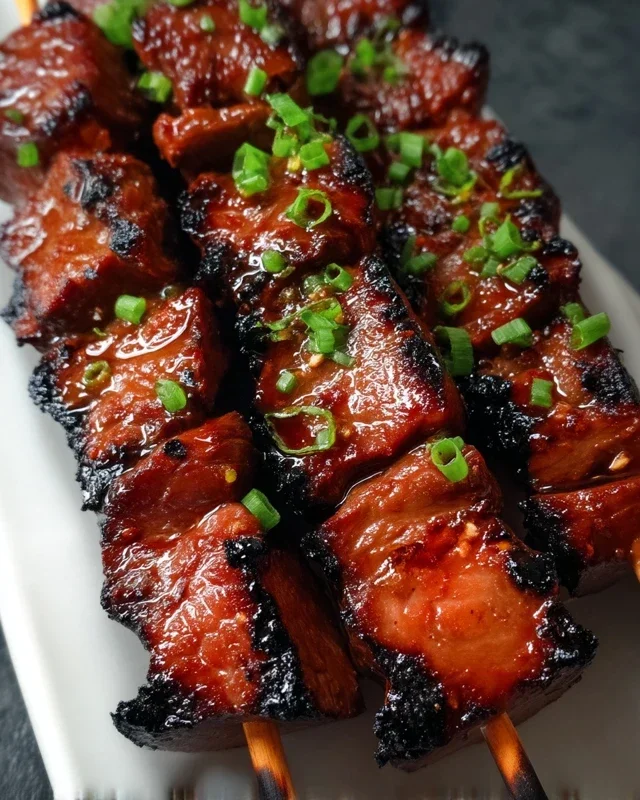 BBQ Beef Skewers with Filipino BBQ Marinade