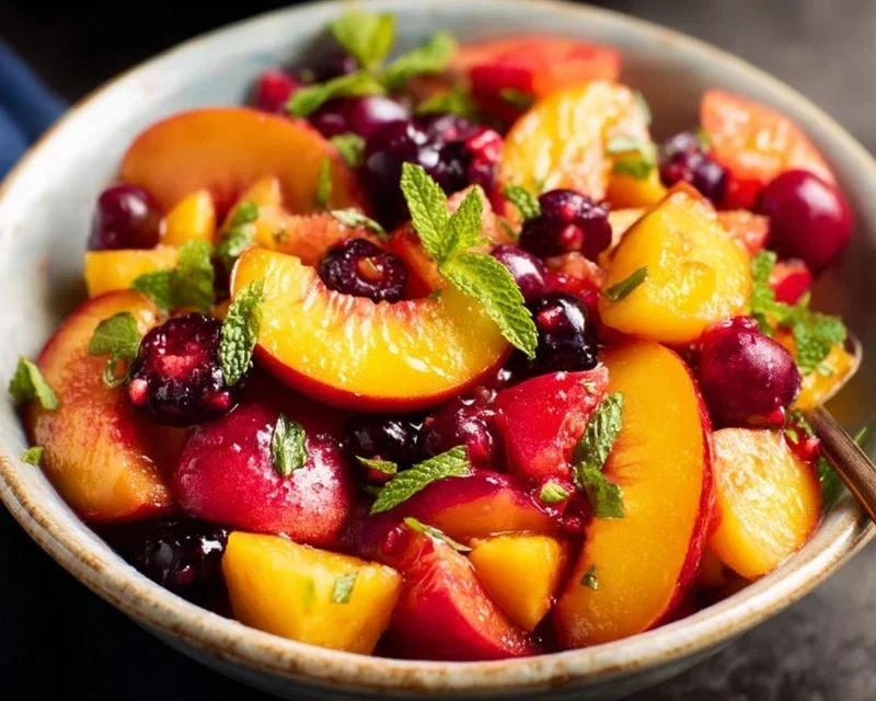 Summer Peach Fruit Salad