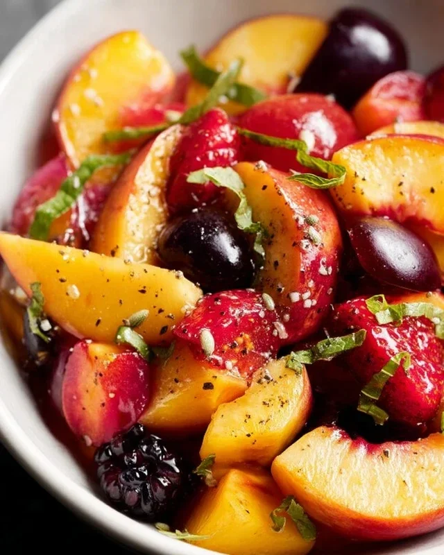 Summer Peach Fruit Salad