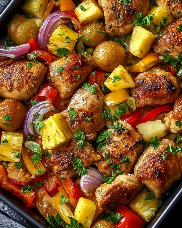 Hawaiian Chicken Sheet Pan
