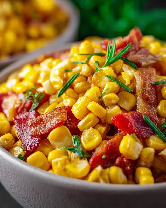 Fresh Corn and Beef Beef Bacon Side Dish