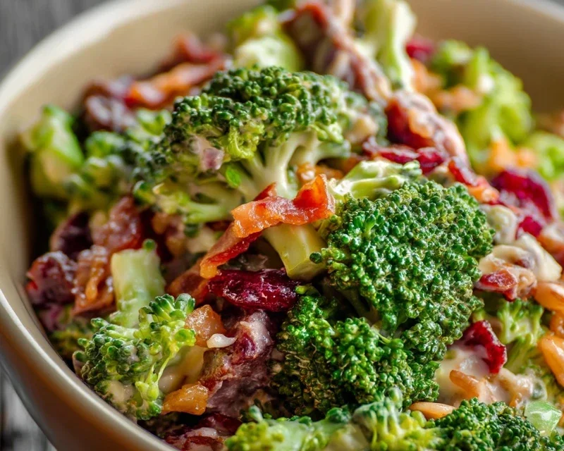 Broccoli Salad with Beef Beef Bacon Recipe