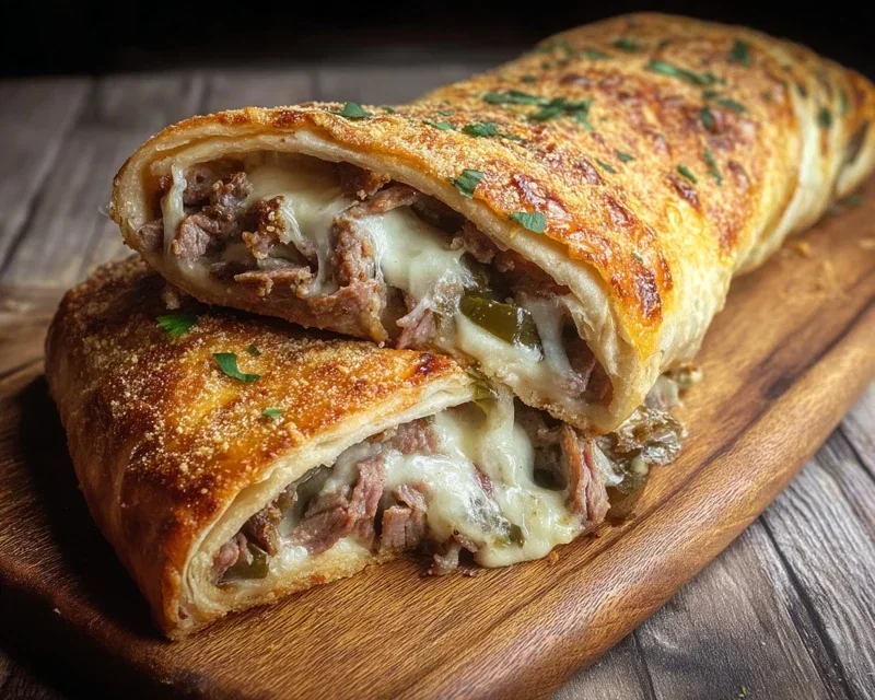 Philly Cheesesteak Stromboli