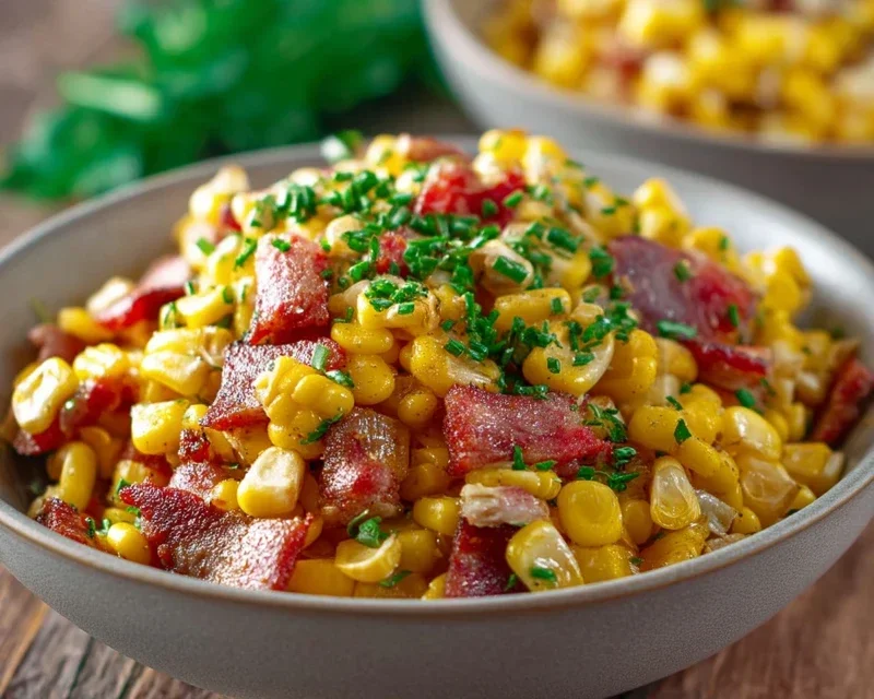 Fresh Corn and Beef Beef Bacon Side Dish