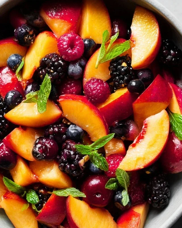 Summer Peach Fruit Salad
