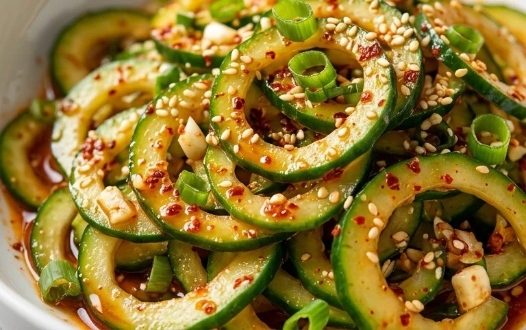 Spiral Cucumber Salad: Korean-Inspired Recipe