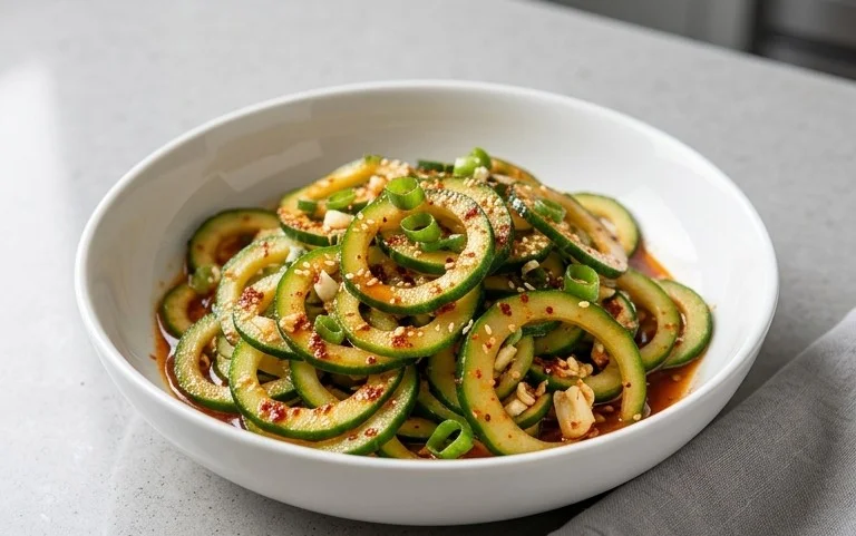 Spiral Cucumber Salad: Korean-Inspired Recipe