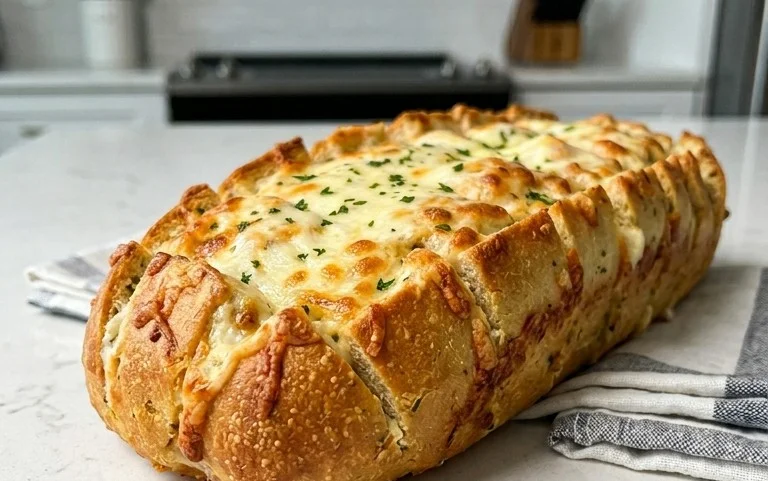 BEST CHEESY GARLIC BREAD RECIPE