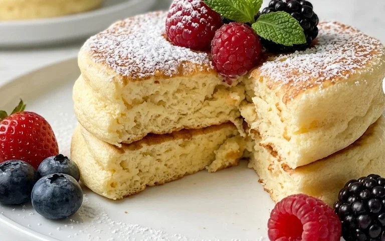 Fluffy Japanese Soufflé Pancakes