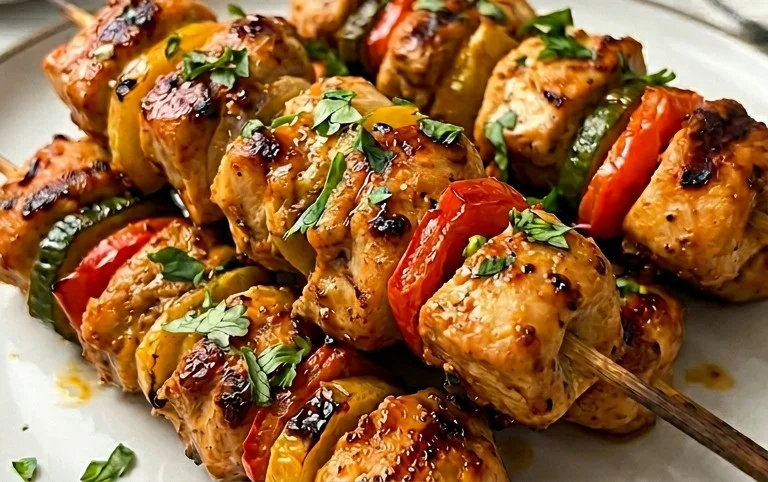 Air Fryer Chicken Skewers (VIDEO)