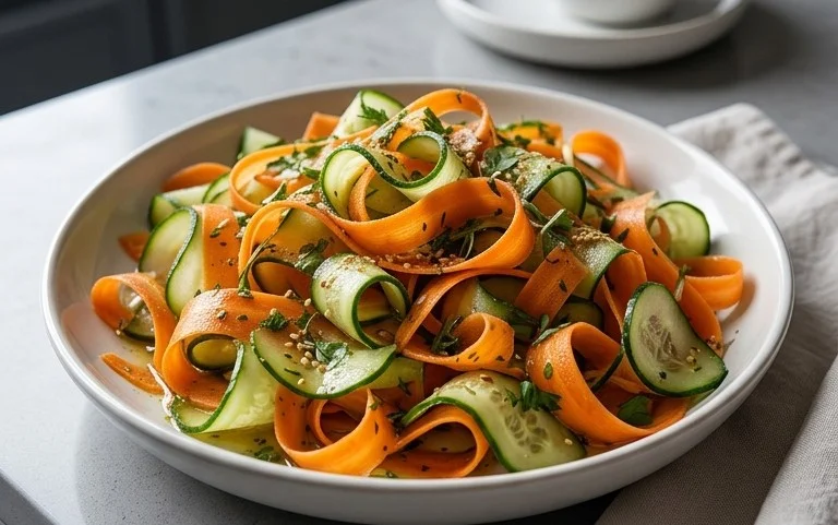 Carrot and Cucumber Ribbon Salad