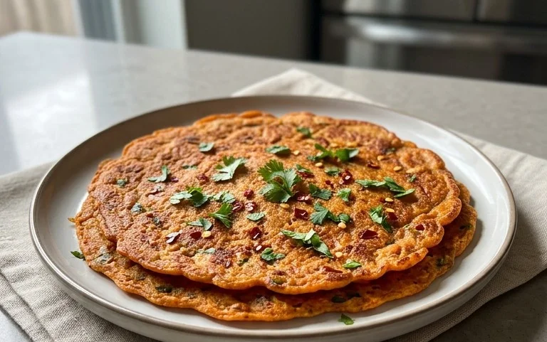 Masoor Dal Chilla | Savory Red Lentil Pancakes