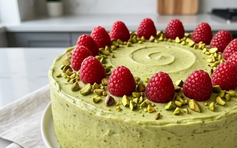 Pistachio Raspberry Cake