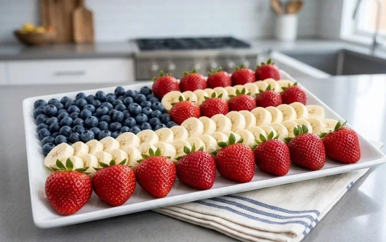 4th of July Fruit Platter Idea | How to Make an American Flag