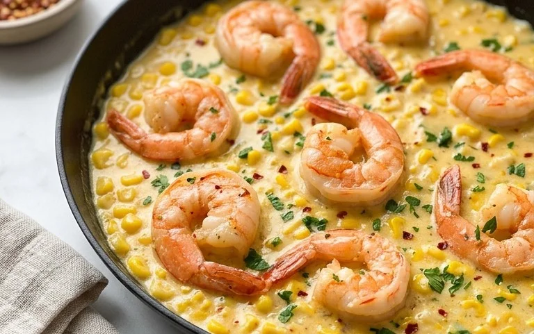 Shrimp and Creamed Corn (30 Minutes, One-Pan)