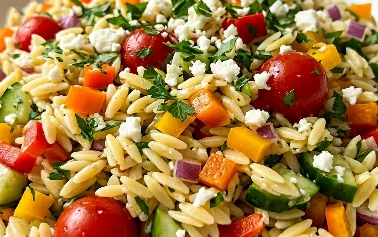 Rainbow Orzo Salad