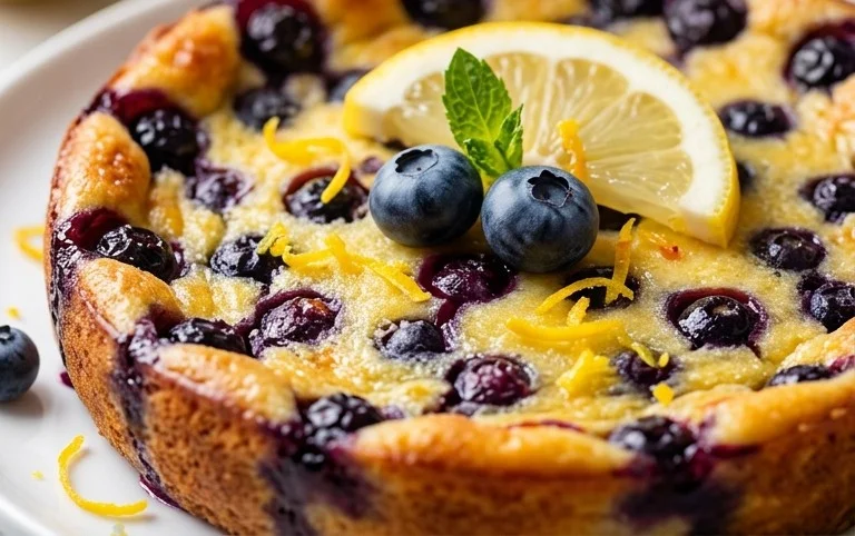 Lemon Blueberry Clafoutis