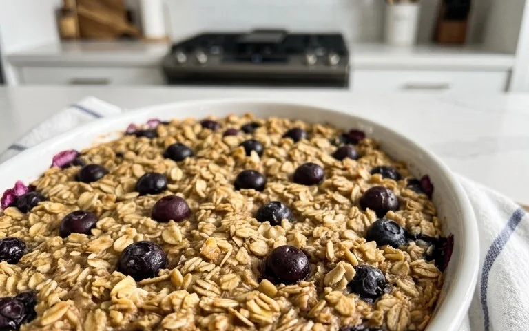 Lemon Blueberry Baked Oats