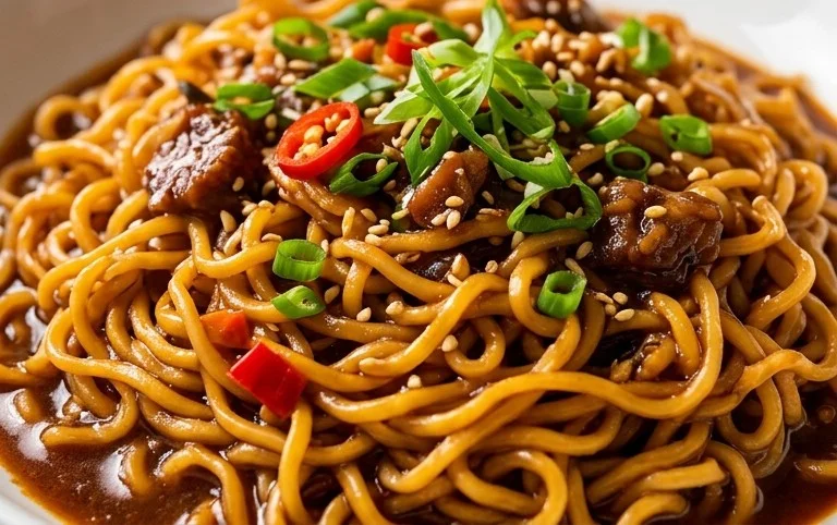 Easy Saucy Ramen Noodles